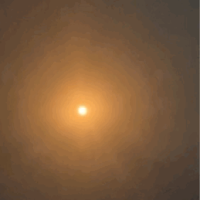 Sun being temporarily eclipsed by a mountain